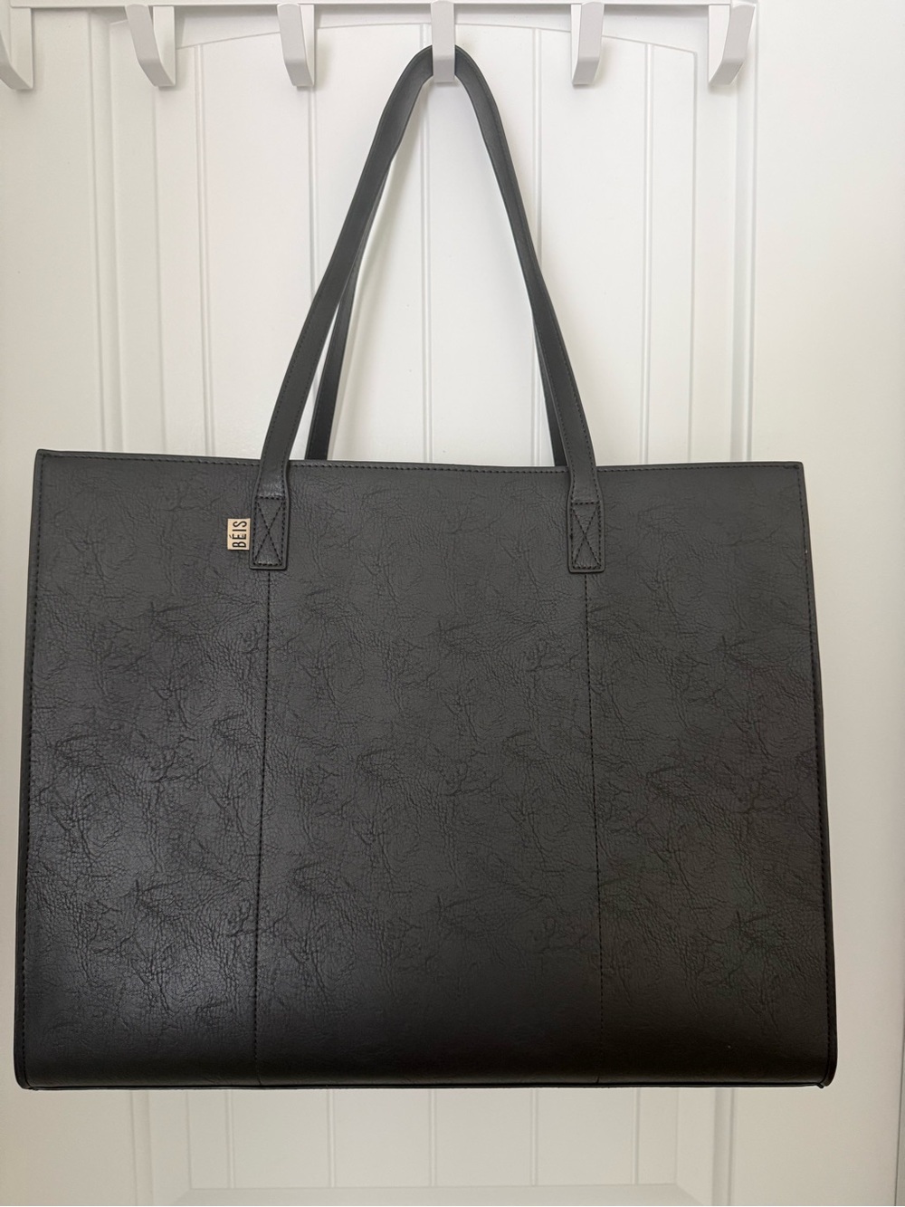 BÉIS The Large Work Tote in black vegan leather - Picture 7 of 13